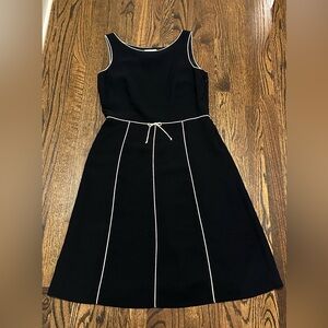 Liz Claiborne Black Dress with White Trim